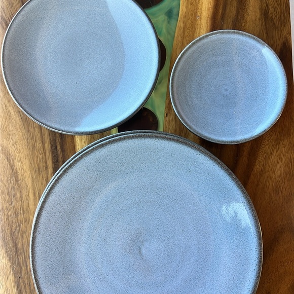 Tourron Gris Ecorce - 2 - Dinner Plates - France - (Set 3) - Picture 5 of 6